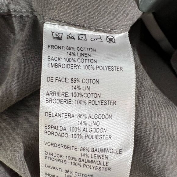 ANTHROPOLOGIE NATANI EMBROIDERED DUVET COVER IN LIGHT GREY NEW QUEEN - Picture 7 of 10